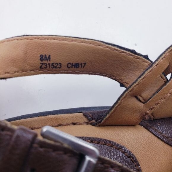 Boc Agda Brown Faux Leather Slingback Strappy Sandals Flats Women's Size 8 - Picture 12 of 13